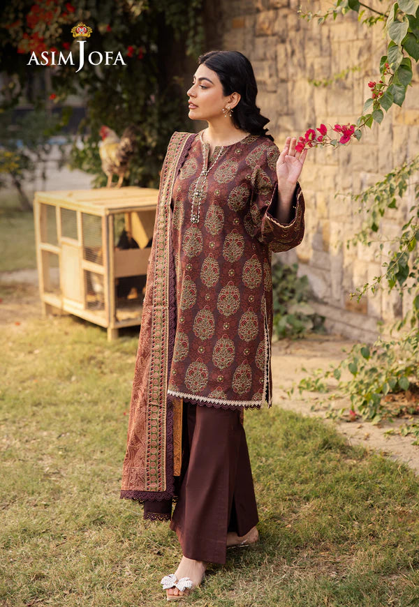 AJUBJ-23 Printed Lawn 3 Pcs