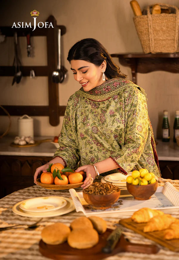 AJUBJ-31 PRINTED LAWN 3 PC