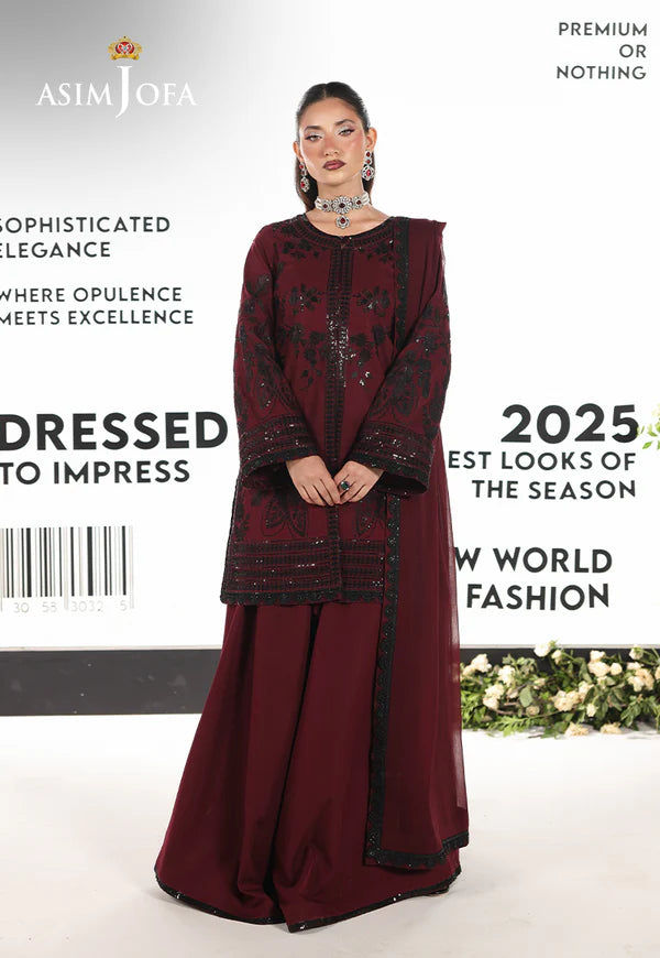 AJUEV-05 EMBROIDERED SILK UNSTITCHED 3 PCS