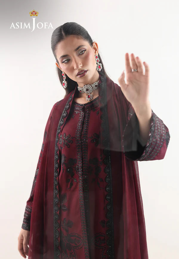 AJUEV-05 EMBROIDERED SILK UNSTITCHED 3 PCS