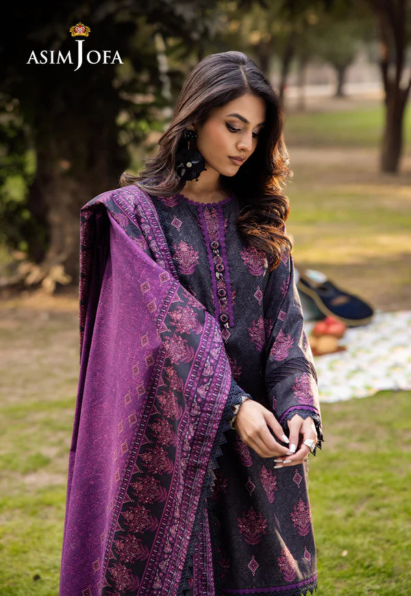AJUBJ-24 PRINTED LAWN 3 PC