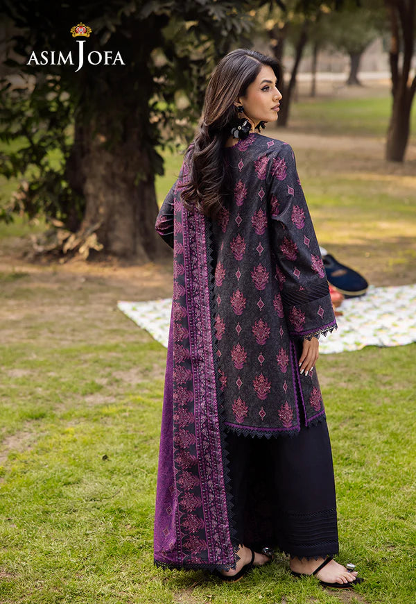 AJUBJ-24 PRINTED LAWN 3 PC