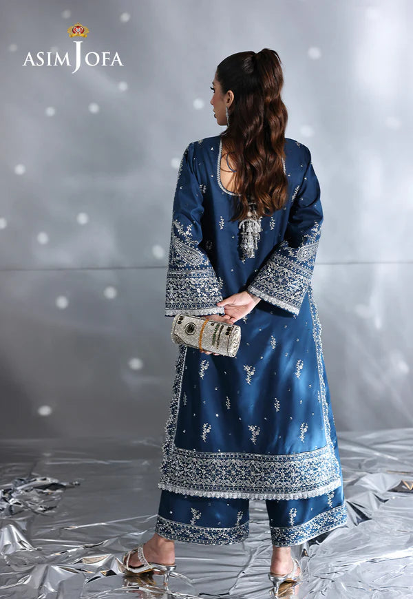 AJUEV-06 EMBROIDERED SILK UNSTITCHED 2 PCS
