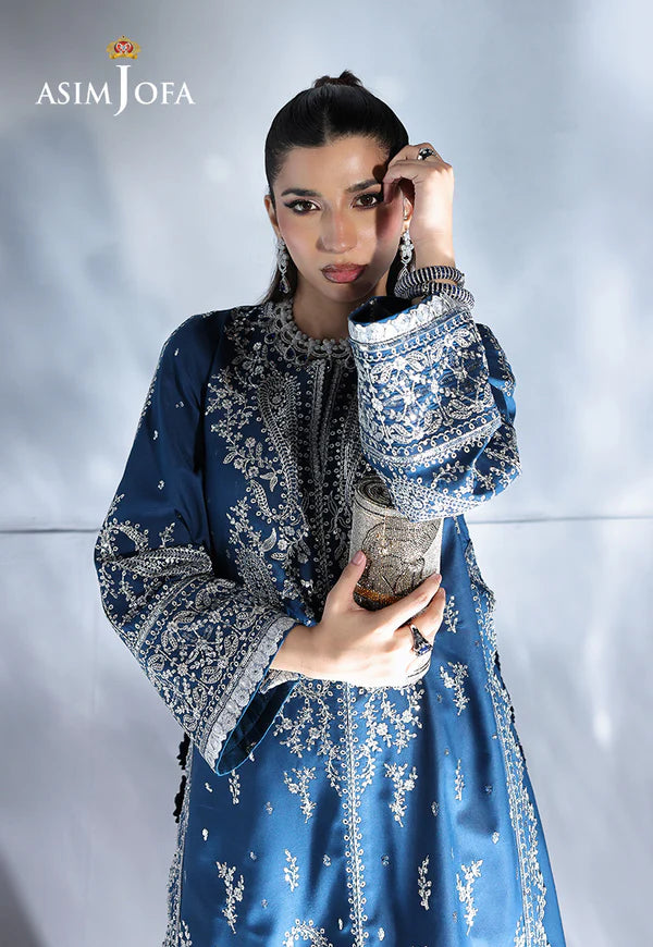 AJUEV-06 EMBROIDERED SILK UNSTITCHED 2 PCS