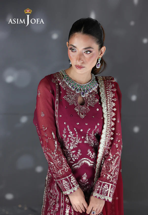 AJUEV-19 EMBROIDERED CHIFFON UNSTITCHED 3 PCS