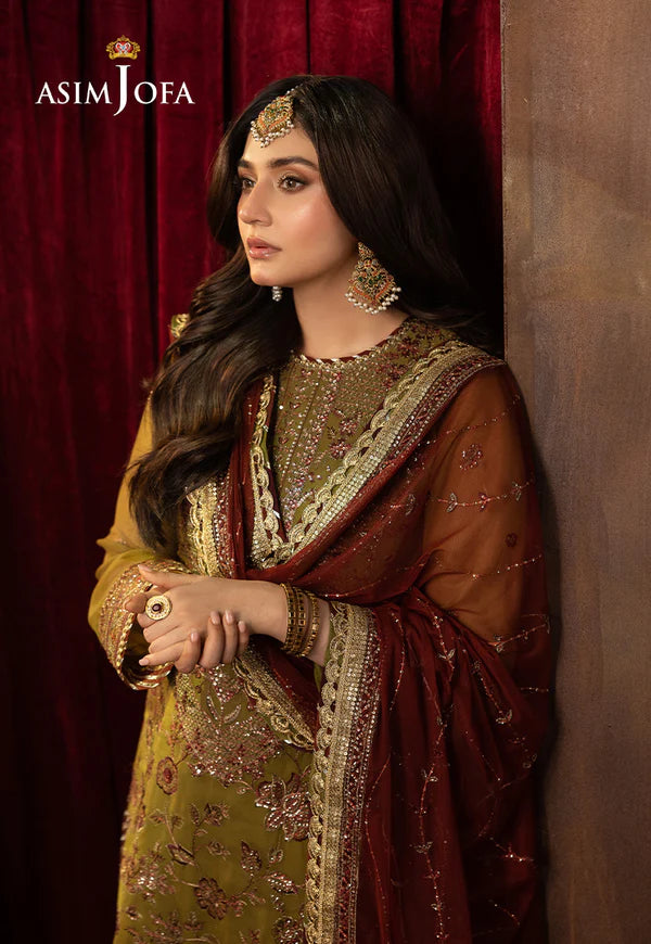 AJFO-07 EMBROIDERED CHIFFON UNSTITCHED 3 PCS