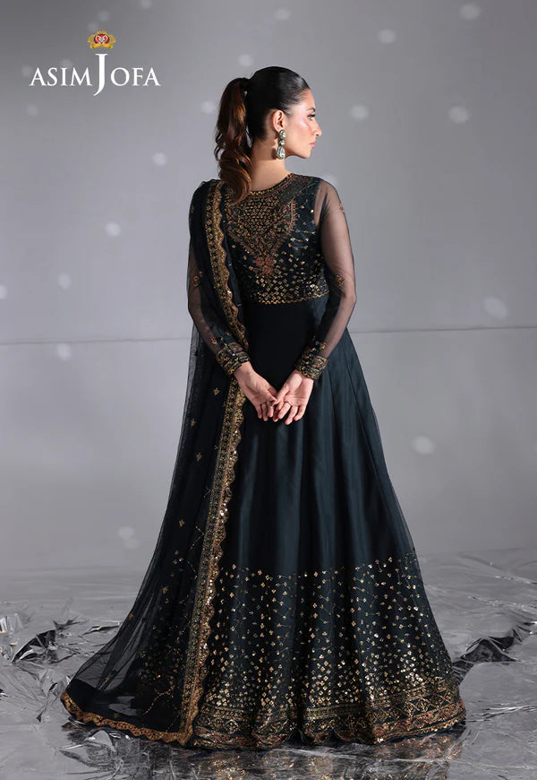 AJUEV-16 EMBROIDERED NET UNSTITCHED 3 PCS