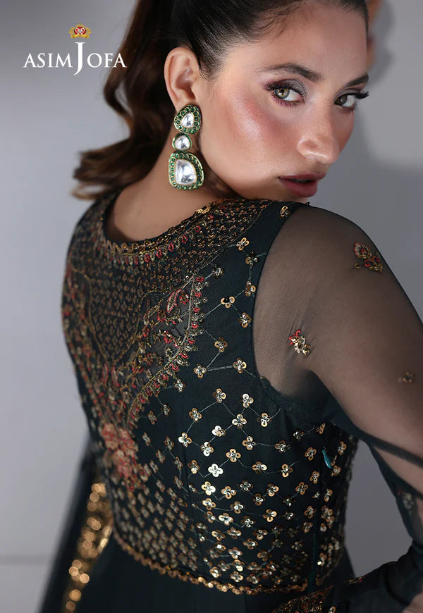 AJUEV-16 EMBROIDERED NET UNSTITCHED 3 PCS