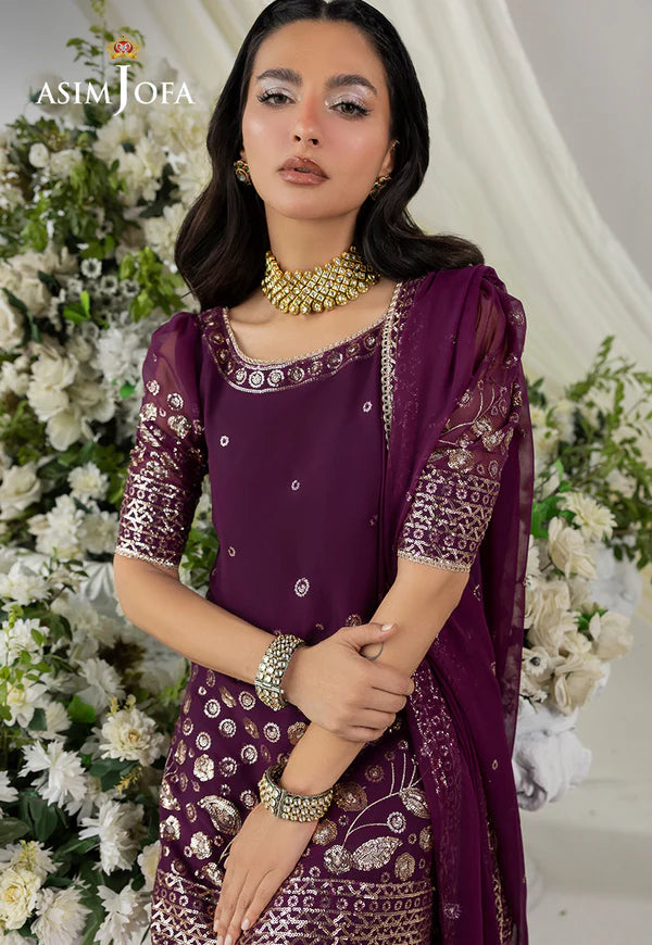 AJIZL-02 EMBROIDERED CHIFFON UNSTITCHED 3 PCS