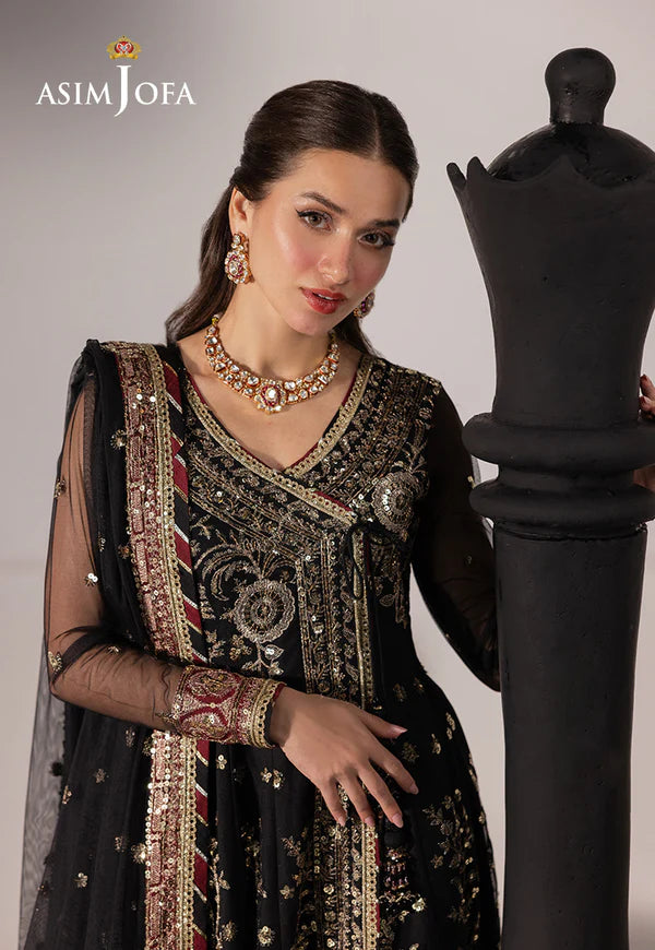 AJIZL-03 EMBROIDERED NET UNSTITCHED 3 PCS