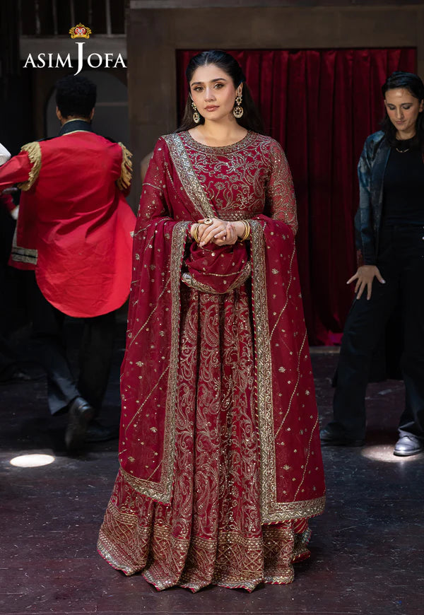 AJFO-13 EMBROIDERED CHIFFON UNSTITCHED 3 PCS