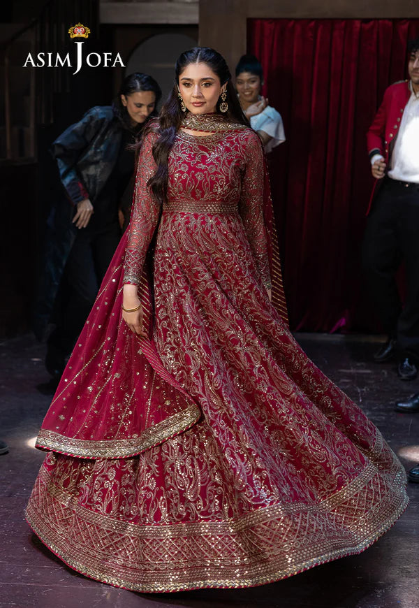 AJFO-13 EMBROIDERED CHIFFON UNSTITCHED 3 PCS