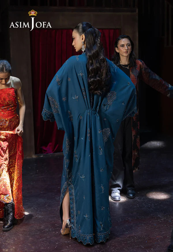 AJFO-01 EMBROIDERED BOSKI SILK UNSTITCHED 1 PC