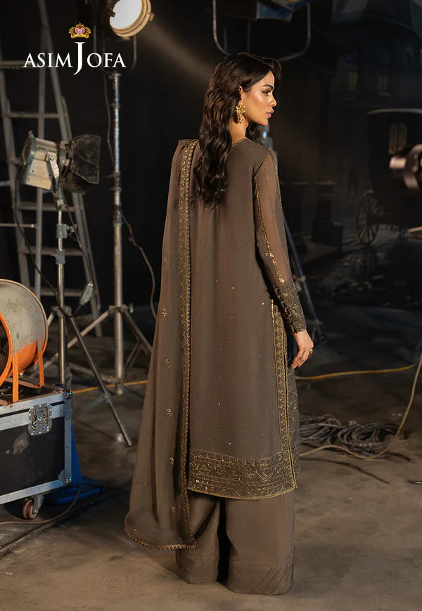 AJFO-09 EMBROIDERED CHIFFON UNSTITCHED 3 PCS