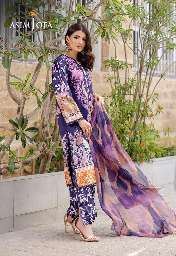 AJPB-199 PRINTED CHARMEUSE SILK STITCHED 3PCS