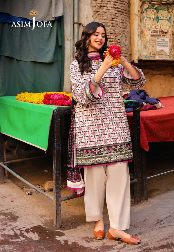 AJUBF-91 DIGITAL PRINTED LAWN 3 PCS