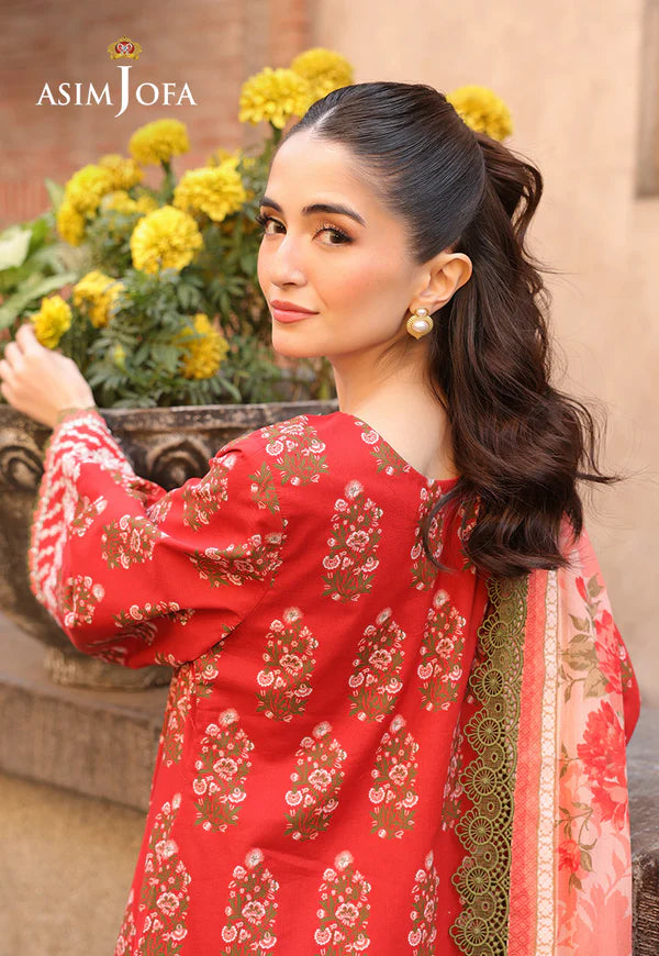 AJUBF-26 PRINTED EMBROIDERED LAWN 2 PCS