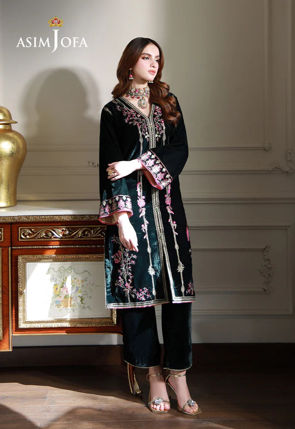 AJVG-05 EMBROIDERED VELVET STITCHED 2PC