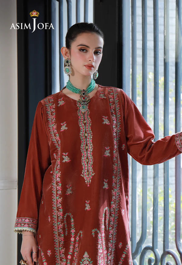 AJVG-04 EMBROIDERED VELVET STITCHED 2PC