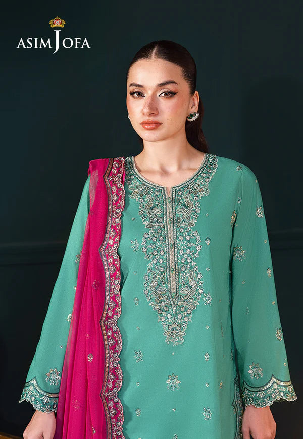 AJLFC-04 EMBROIDERED RAW SILK UNSTITCHED 3 PCS