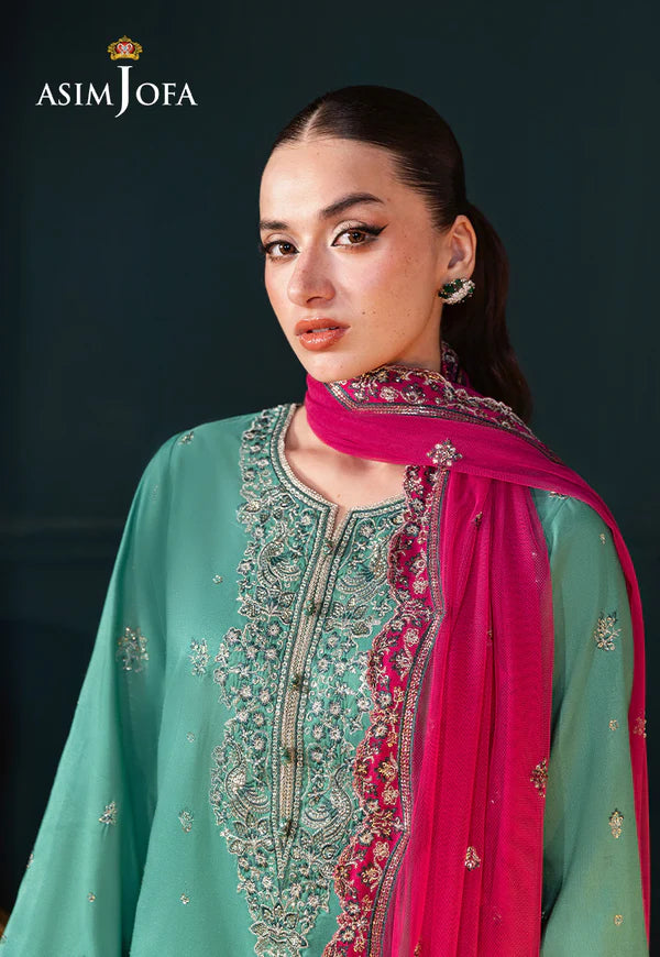 AJLFC-04 EMBROIDERED RAW SILK UNSTITCHED 3 PCS