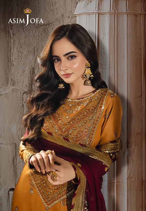 AJHE-07 EMBROIDERED JUMBO SILK 3 PCS