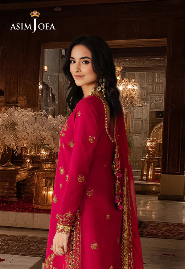 AJHE-08 EMBROIDERED JUMBO SILK 3 PCS