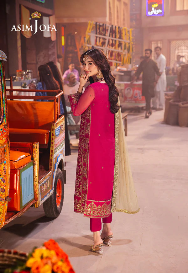 AJKKB-14 EMBROIDERED NET STITCHED 3 PCS