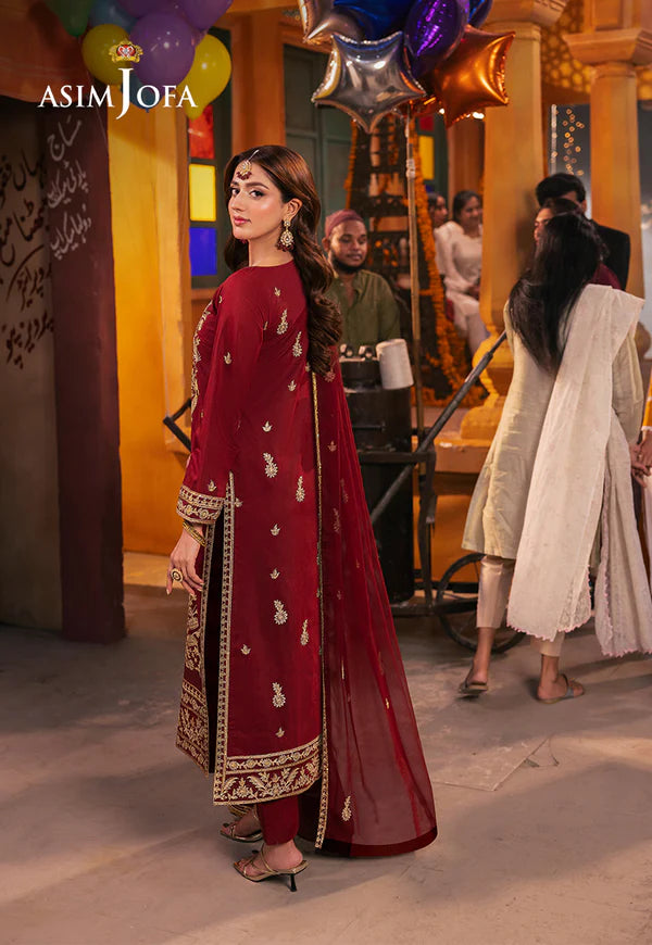 AJKKB-20 EMBROIDERED TWISTED SILK STITCHED 3 PCS