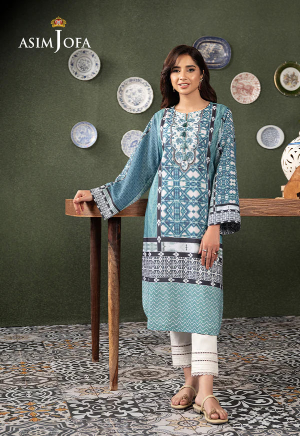 AJOD-03 PRINTED LAWN SILK 1 PC