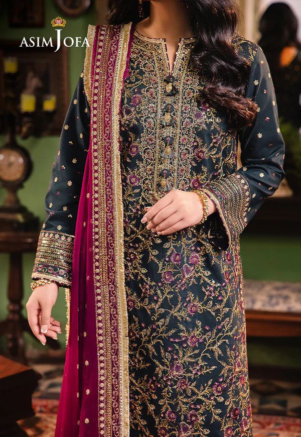 AJLP-01 EMBROIDERED TWISTED LAWN 3PCS