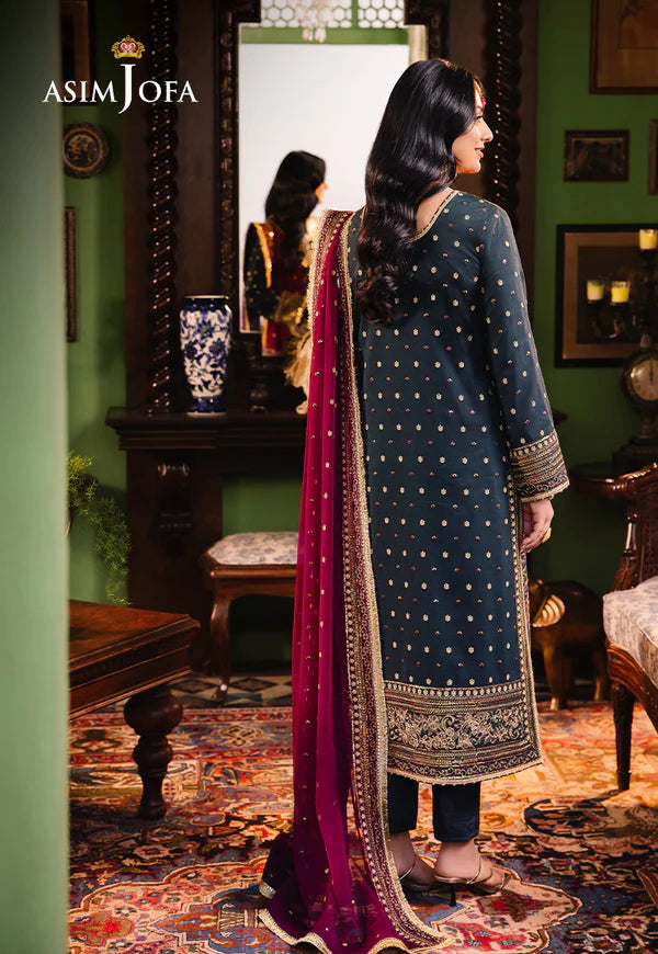 AJLP-01 EMBROIDERED TWISTED LAWN 3PCS