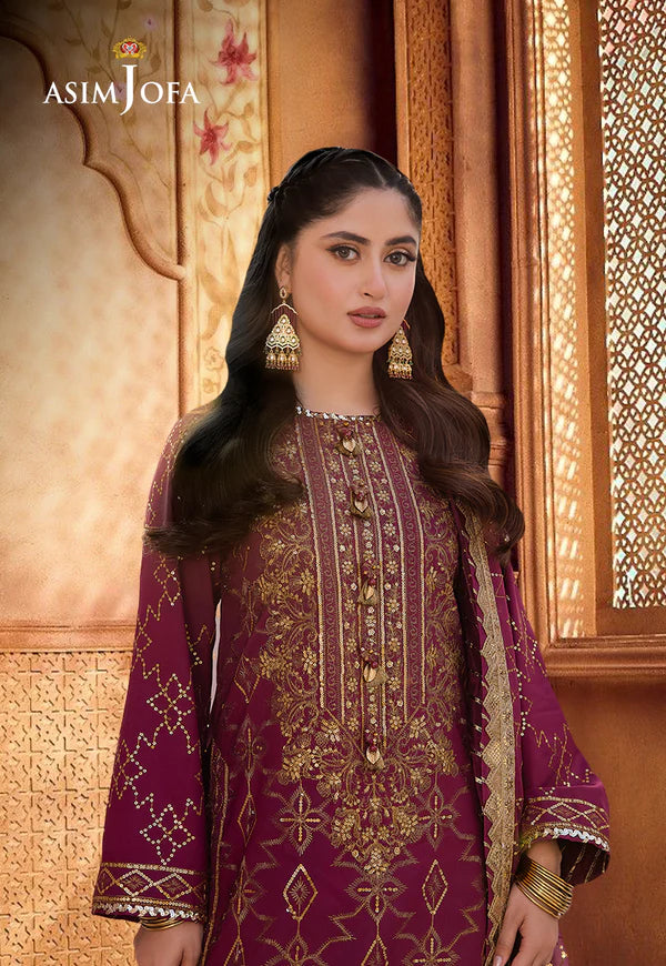 AJCF-05 EMBROIDERED BOSKI SILK 3 PCS