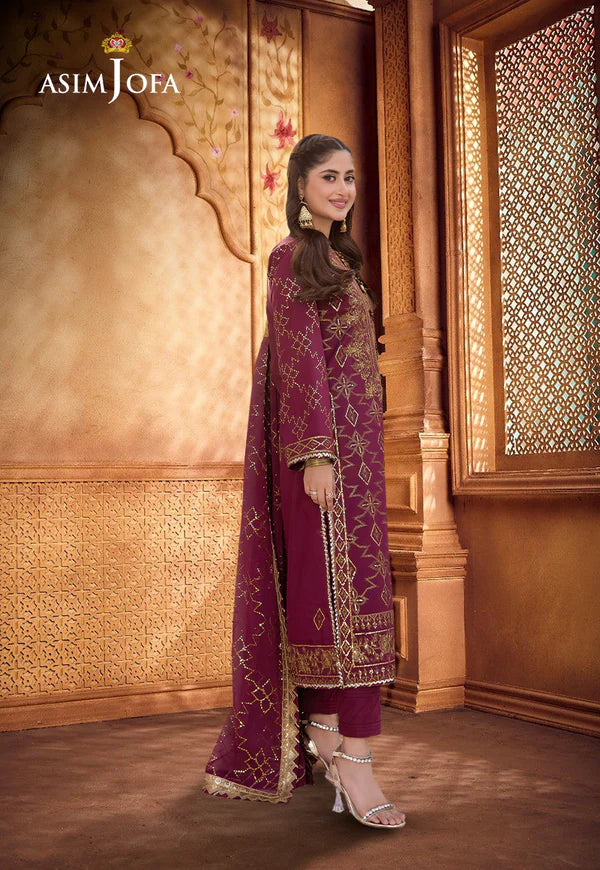 AJCF-05 EMBROIDERED BOSKI SILK 3 PCS