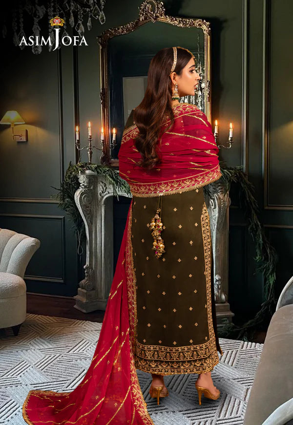 AJCD-27 EMBROIDERED CHIFFON 3 PCS