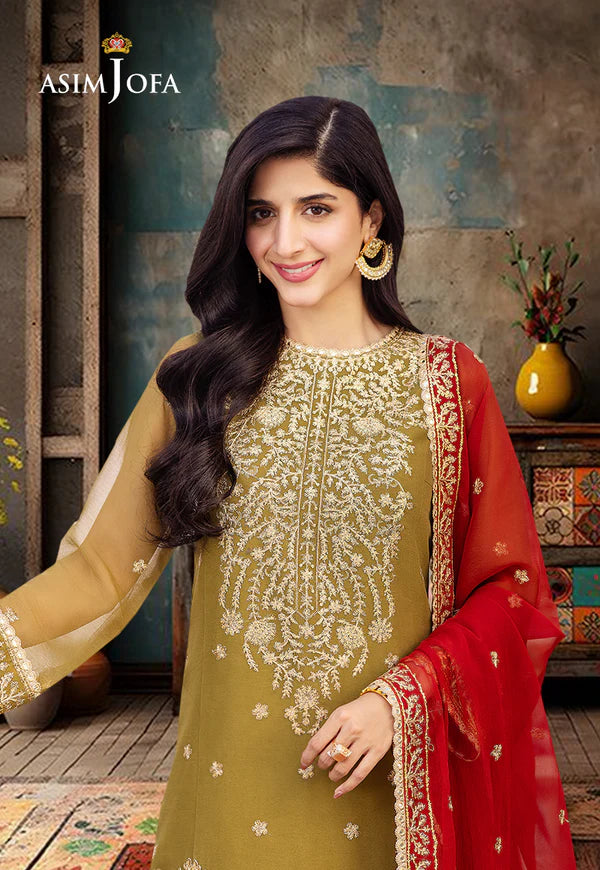 AJCF-26 EMBROIDERED CHIFFON 3 PCS