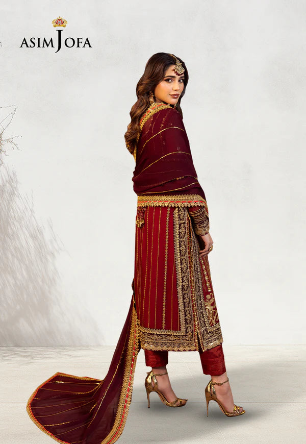 AJCD-28 EMBROIDERED CHIFFON 3 PCS