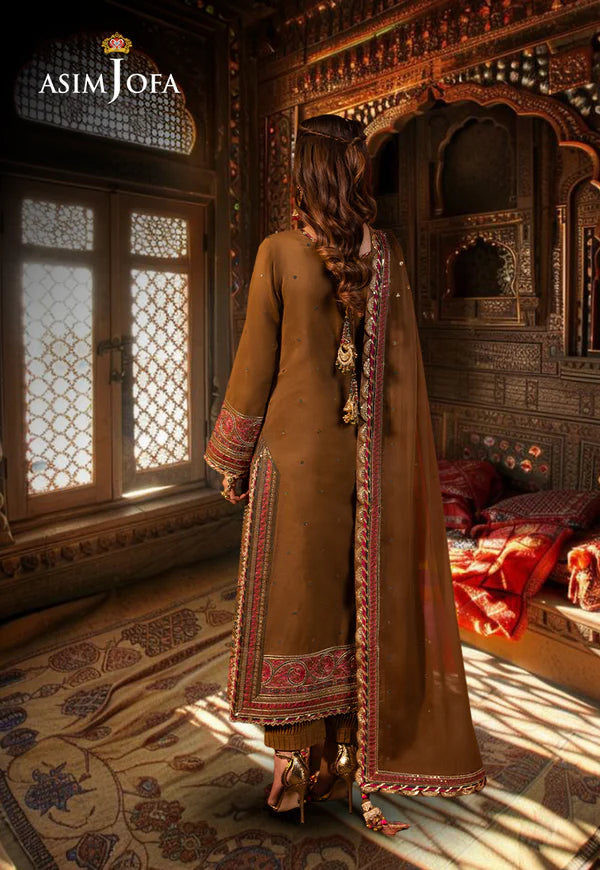 AJCD-08 EMBROIDERED TWISTED SILK 3 PCS